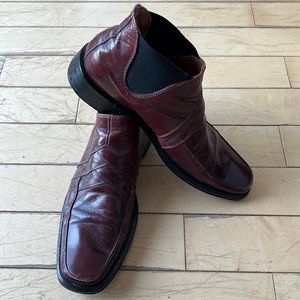 Lorenzo Bertini Burgandy Chelsea boots size 42 / US 10